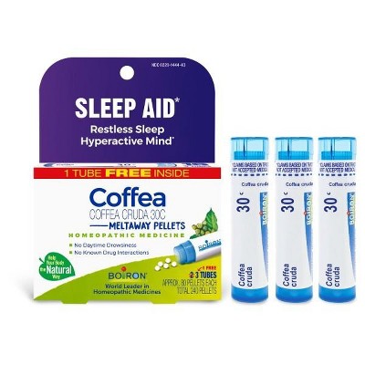 Coffea Cruda 30C 3 MDT by Boiron Homeopathic Medicine For Restless Sleep  -  3 Pack Pellet