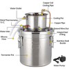 2 Pots 5 Gallon Water Alcohol Distiller Copper Tube 19L Brewing Kits - 3 of 4