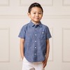 Hope & Henry Boys' Organic Short Sleeve Chambray Button Down Shirt, Kids - image 2 of 4