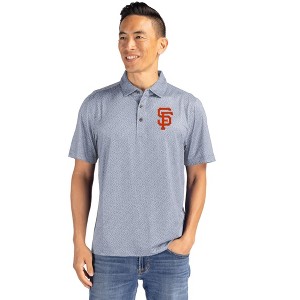 San Francisco Giants Cutter & Buck Pike Eco Pebble Print Stretch Recycled Mens Polo - 1 of 1