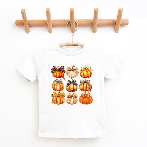 The Juniper Shop Coquette Fall Pumpkin Chart Toddler Short Sleeve Tee - 1 of 3