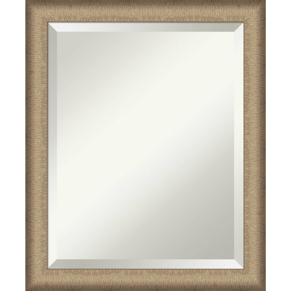 Photos - Wall Mirror 19" x 23" Elegant Brushed Framed Bathroom Vanity  Bronze - Aman