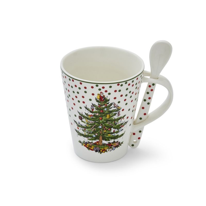 Spode Christmas Tree Polka Dot Mug & Spoon Set - 14 oz., 2 of 6