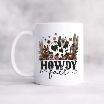 City Creek Prints Howdy Fall Pumpkin Mug - White