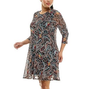 Harlow & Rose Womens 3/4 Sleeve Swing Dress - 1 of 4