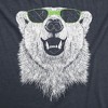 Mens Polar Bear Wearing Sunglasses T Shirt Funny Zoo Animal Graphic Tee - Crazy Dog Men's T Shirt - 2 of 4
