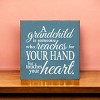 Slickblue Heartfelt Grandchild Wood Sign – Rustic 7x7 Knotty Pine with Hanging Slot or Shelf Display Option - 2 of 3