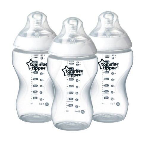 Tommee Tippee Closer Nature Added Cereal 3pk Clear Feeding Bottle - 11oz : Target