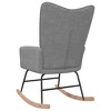 vidaXL Modern Rocking Chair with Padded Foam and Soft Fabric Upholstery - Living Room or Lounge Seating - 4 of 4