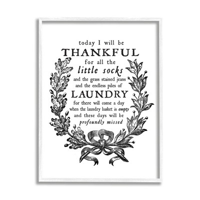 Stupell Industries Thankful for Little Socks Family Laundry Sentiments