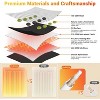 32x21 Inches Far Infrared Heating Pad, 6 Heat Levels Electric Tourmaline Heating Pad with 3 Timer Settings and Auto Shut Off for Back Neck Shoulders - 4 of 4