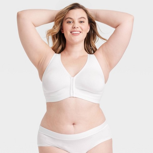 Women's Front-Close Wirefree Bra - Auden™ White 48D