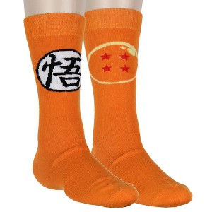 Dragon Ball Z 2-Pack Casual Novelty Goku Men's Crew Socks Shoe Size 8-12 - 1 of 4