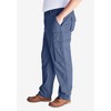 Boulder Creek by KingSize Men's Big & Tall Ranger Side-Elastic Stacked Cargo Pocket Pants - 3 of 3