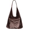 Pavilion Gift Company - Coffee - Velvet Shoulder Bag - Handbags - 3 of 4