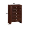 NicBex Retro 5-Drawer Tall Bedroom Dressers,Chest of Drawers for Bedroom,Entryway,Wooden Dresser Chest - 4 of 4