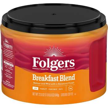 Folgers Breakfast Blend Light Roast Coffee 22.6oz