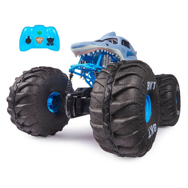 Monster Jam Official Mega Megalodon All-Terrain Remote Control Monster Truck with Lights - 1:6 Scale, 1 of 12