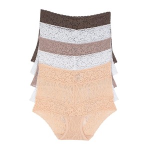 Felina | Signature Stretchy Lace Hi-Waisted Boyleg Panty 5-Pack - 1 of 1