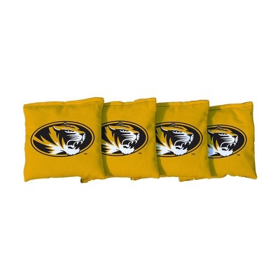 NCAA Missouri Tigers Corn-Filled Cornhole Bags Yellow - 4pk