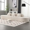 130.5'' Terrycloth Curved Modular Sofa with 3 Pillows, Cloud Comfort Design and No Assembly Required - 3 of 4