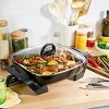 KitchenSmith by bella 11"x11" Electric Skillet with EverGood Ceramic Nonstick Coating: Cast Iron, 1000W, Gray - 2 of 4