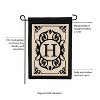 Evergreen Flag Cambridge Chic Letter H Monogram Applique Garden Flag - 12.5" Wide x 18" High - 3 of 4