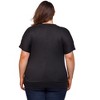Plus Cowl Neck Short Sleeve Top - 24seven Comfort Apparel™ - 3 of 4