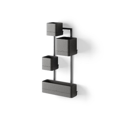 Black Rectangular Wall-Mounted Indoor/Outdoor Planter Box