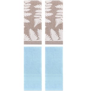 REGALWOVEN 4 Pcs Cotton Soft Absorbent Decorative Hand Towels for Bathroom Kitchen 13 x 29 Inch - 1 of 4