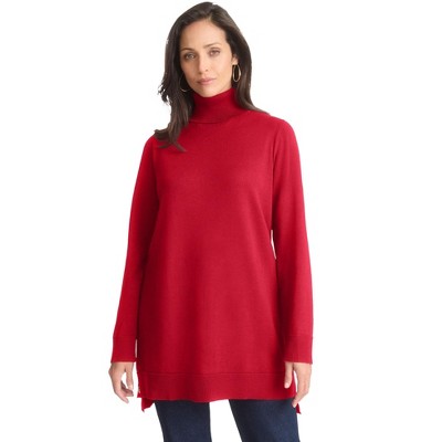 Jessica London Women's Plus Size Side Button Turtleneck