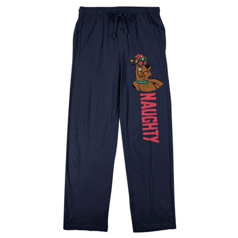 Scooby Doo Naughty Men's Navy Sleep Pajama Pants-Small