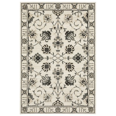 Oriental Weavers Raylan RAY03 Ivory/ Grey Indoor Area Rug - 5'3" x 7'6"