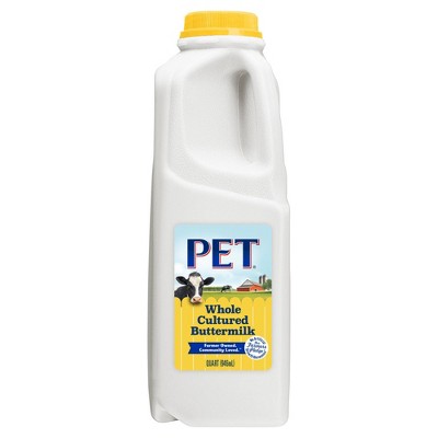 PET Dairy Whole Cultured Buttermilk - 1qt