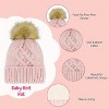 Rising Star Baby Girls and Boys Hat with mittens set, Winter Set for infants Ages 0-24 months - 4 of 4