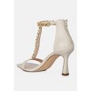 Real Gem T Strap Chain Detail Sandals - 2 of 4