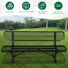 TiramisuBest 45.7in. Patio Bench Black Steel and WPC,Black - 4 of 4