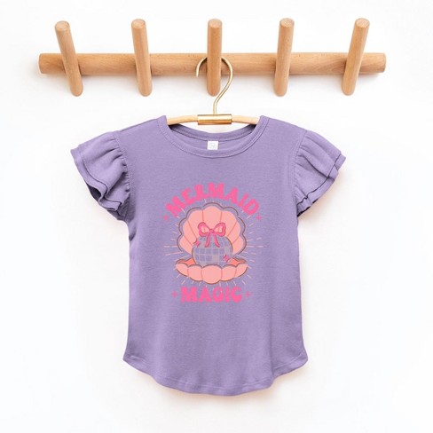 The Juniper Shop Mermaid Magic Toddler Flutter Sleeve Tee - image 1 of 2