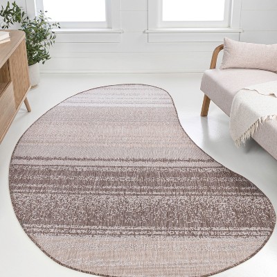JONATHAN Y Evan Modern Rustic Organic Curve Indoor/Outdoor Area Rug