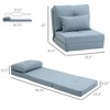 NicBex Polyester Convertible Lazy Sofa Chair with Adjustable Backrest,Folding Upholstered Lounge Chair,Modern Sofa Chair for Living Room - 3 of 4