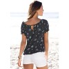 Women's Ruffle Sleeve Print Top - LASCANA - 3 of 4