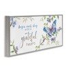 Stupell Industries Begin Day with Grateful Heart Framed Giclee Art, Gray, 24" x 10" - 2 of 4