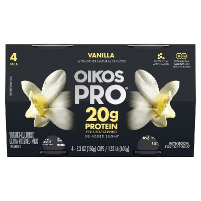 Oikos Pro Vanilla Greek Yogurt - 4ct/5.3oz_2