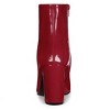 Allegra K Women's Halloween Pointed Toe Zip Chunky Heels Ankle Boots - 3 of 4