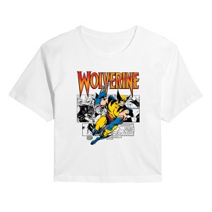 Women's - Marvel - Wolverine Comic Cropped Graphic T-Shirt - 1 of 4