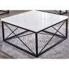 Steve Silver Co. Skyler Marble Top Square Cocktail Table White/Black - 2 of 4