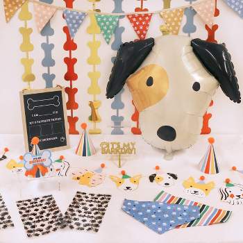 Decorlife DECORLIFE Dog Birthday Party Supplies Serves 16, Cute Puppy  Birthday Party Supplies for kids Includes Dog Party Decorations, Pap