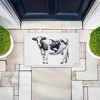 Stupell Industries Simple Farmhouse Cow Printed Outdoor Door Mat, design by Sara Baker, 18"x30" - 3 of 4