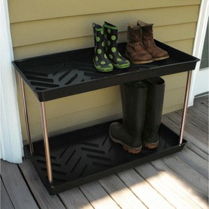 Tierra Garden Two Tier Black Boot Tray - 1 of 4