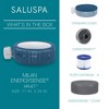 Bestway SaluSpa Milan AirJet 4 to 6 Person Inflatable Hot Tub Round Portable Outdoor Spa with 140 AirJets and EnergySense Energy Saving Cover, Blue - 4 of 4